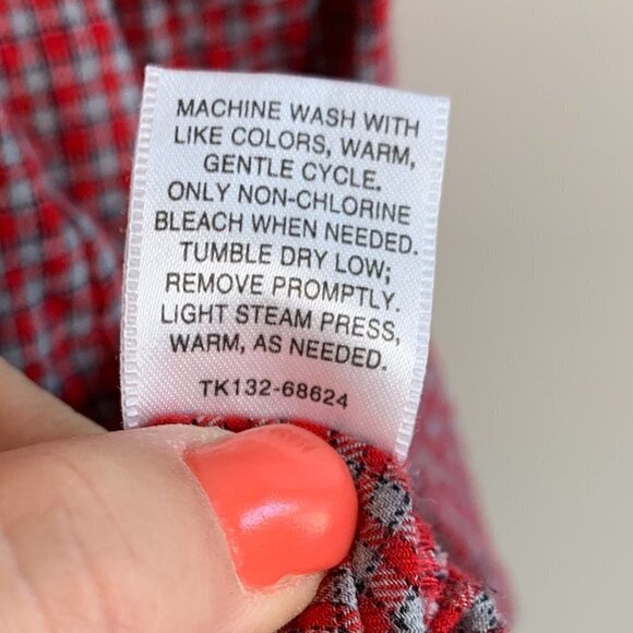 Pendleton Red Flannel Tunic Top - Size Large - Picture 6 of 7